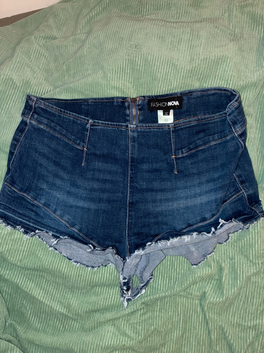 Fashion Nova Stretch Micro Denim Shorts - Dark Wash